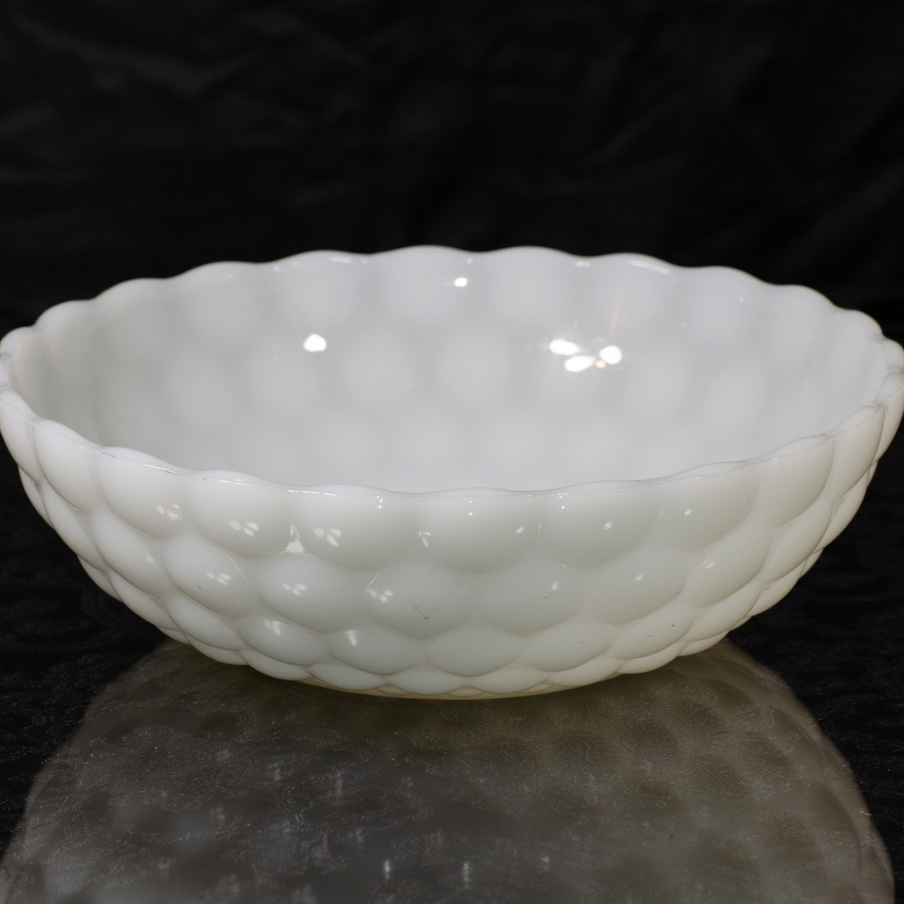 Fenton Button Milk Glass Bowl